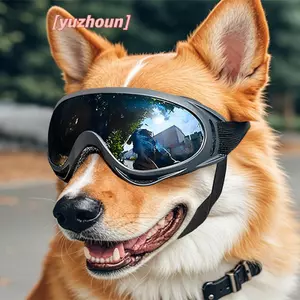 Kính râm chó cỡ lớn cỡ vừa Kính râm chó có thể điều chỉnh Dây đeo bảo vệ tia cực tím Kính mắt cho chó con lái xe ngoài trời