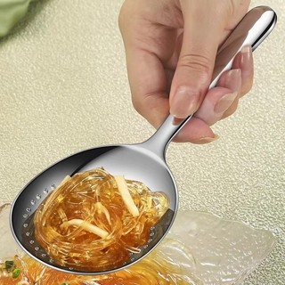 1 / 3 / 5 Thìa Tròn Inox Đầu Lớn - Thìa Ăn Kích Thước Lớn - Thìa Phục Vụ Có Lỗ Thoát Nước - Dành Cho Nhà Bếp, Nhà Hàng