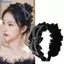 Bluelover Xếp Ly Vải Nơ Băng Đô Quấn Tóc Cho Nữ Pháp Thanh Lịch Tính Khí Thời Trang Phụ Kiện Tóc Mới