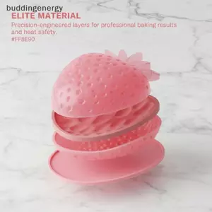 {BUDDI} Khuôn bánh Mousse tráng miệng dâu tây trái cây Trang trí bánh silicon Khuôn nướng bánh có thể tái sử dụng Dụng cụ nhà bếp {buddingenergy}