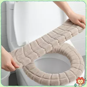 1 Chiếc Nắp Ghế Vệ Sinh Mềm Có Thể Giặt Được Phòng Tắm Ấm Hơn Thảm Đệm Đệm Cho Thời Tiết Lạnh Nhà