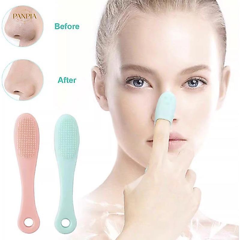PNPIA- Bàn chải mũi silicon Máy làm sạch lỗ chân lông đầu di động Bàn chải Massage hai mặt Dụng cụ làm đẹp Dụng cụ làm sạch da mặt Máy chà mũi