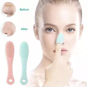 PNPIA- Bàn chải mũi silicon Máy làm sạch lỗ chân lông đầu di động Bàn chải Massage hai mặt Dụng cụ làm đẹp Dụng cụ làm sạch da mặt Máy chà mũi