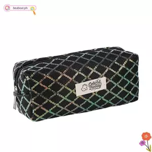 Bút chì BEABOUT, Túi đựng bút dung tích lớn cầm tay, Túi đựng bút chì lưới kim cương lấp lánh thẩm mỹ Đồ dùng học tập