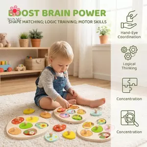 MJnmc Động Vật Bằng Gỗ Peg Xếp Hình Montessori Đồ Chơi Cho Bé 1 2 3 Tuổi Học Tập Sớm Trẻ Em Quà Tặng Giáo Dục Mới
