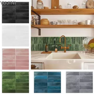 Giấy dán tường YUJINI, Miếng dán tường gạch tự dính chống ẩm, Phim bảo vệ mặt bàn chịu nhiệt chống dầu chống thấm nước