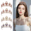 Hợp Kim Vintage Kim Cương Giả Vương Miện Mũ Đội Đầu Tinh Tế Cao Cấp Cô Dâu Cưới Phụ Kiện Tóc Vương Miện
