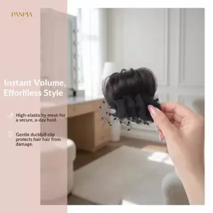 PNPIA- Kẹp Móng Vuốt Tổng Hợp Tóc Bun Phần Mở Rộng Vải tuyn Mềm Trang Trí Tóc Thực Tế Cho Nữ Cô Dâu Sự Kiện Prom Sử Dụng