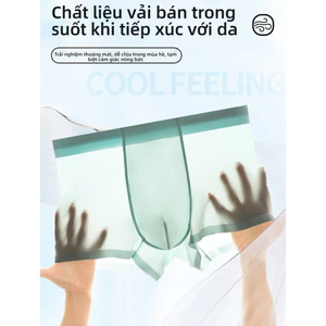 Quần lót nam vô hình, sử dụng vải mát thấm mồ hôi, tùy chọn nhiều màu, thích hợp cho thể thao mùa hè.