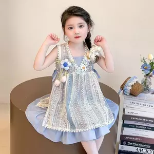 Bé gái (90-150) Váy rỗng nhỏ tươi mát mùa hè