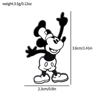 5 Cái / bộ Hoạt Hình Hợp Kim Mickey Trâm Cài Đen Trắng Chuột Mickey Kim Loại Huy Hiệu Quần Áo Túi Trang Trí Pin