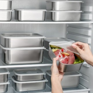 Hộp đựng thực phẩm bằng thép không gỉ có nắp - Tủ lạnh Hộp đựng rau quả tươi