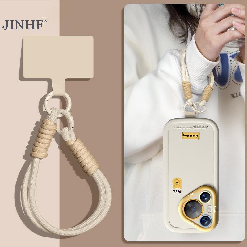 JINHF 1 Túi Dây Xích Điện Thoại Di Động Dây Chuyền Di Động Dễ Dàng Mang Theo Dây Đeo Tay Cao Cấp Màu Trơn Ngắn Móc Khóa HOT
