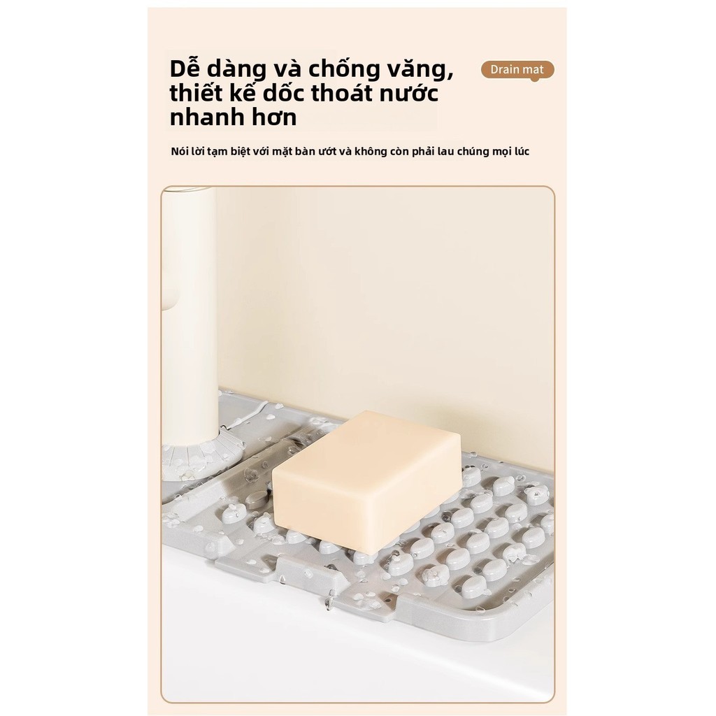 Tấm thoát nước vòi Bồn rửa chén Khối nước bồn rửa có thể cắt cạnh hẹp Chậu rửa Tấm silicon thấm nước chống văng