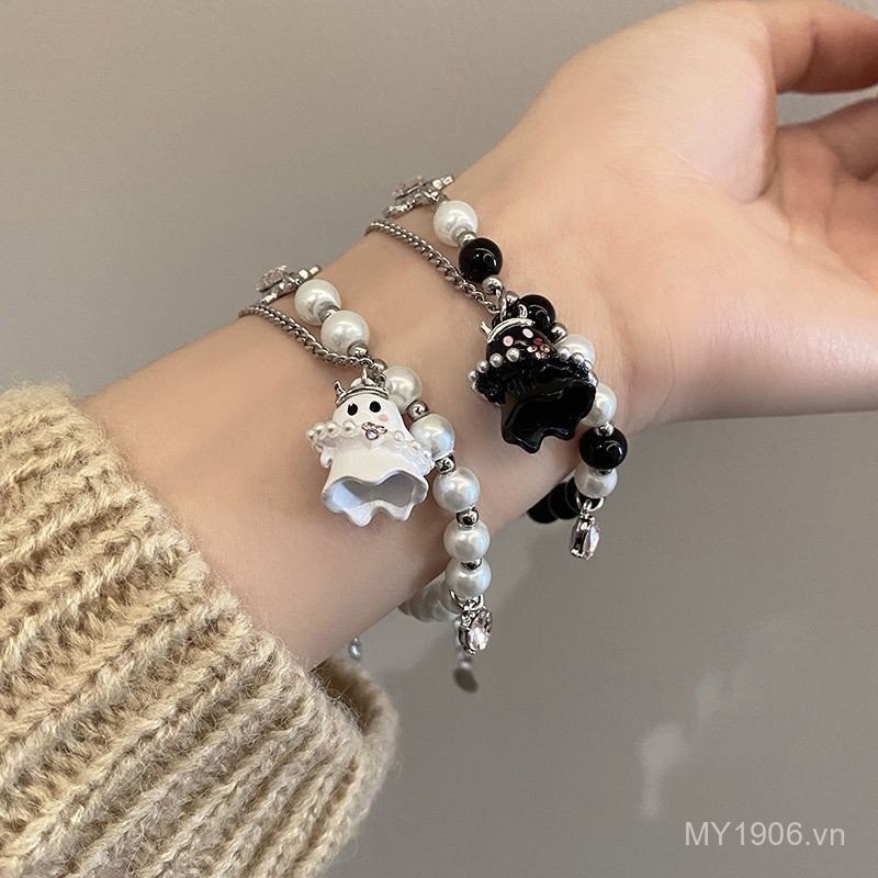 Vòng Tay Nữ Màu Đen Trắng Ma Thuật, Phù Hợp Cho Bạn Gái Cao Cấp