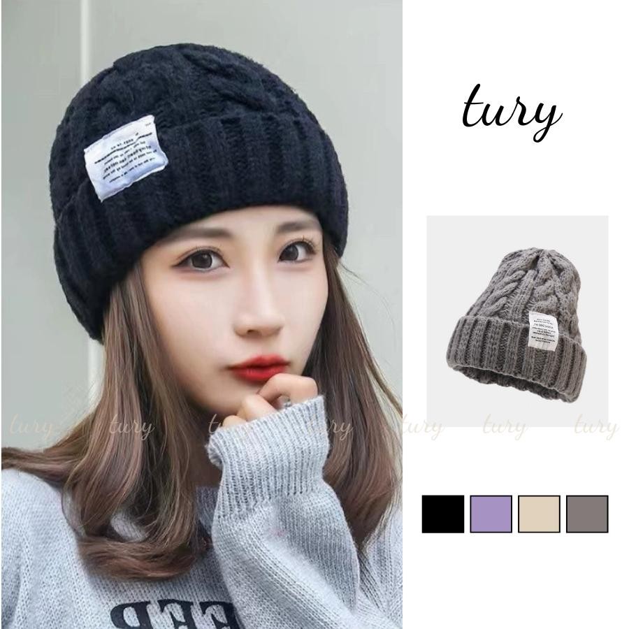 Nón Len Unisex Nam Nữ - Tury - Mũ Len Dệt Kim Trơn Thời Trang Thu Đông Ấm Áp - NL008