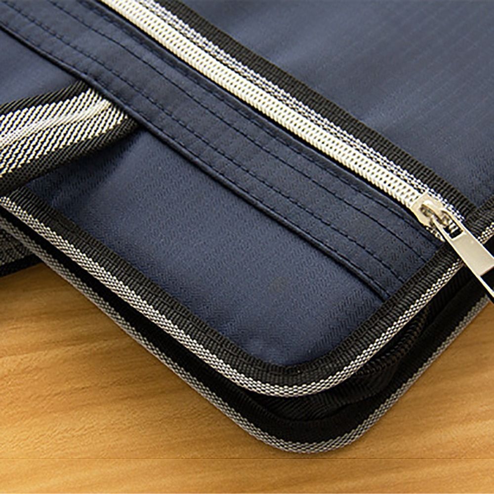 Túi đựng hồ sơ tài liệu THFENG A4, Thư mục Accordion dây kéo đôi 12 lớp, Bộ sắp xếp lưu trữ tập tin vải dung lượng lớn di động