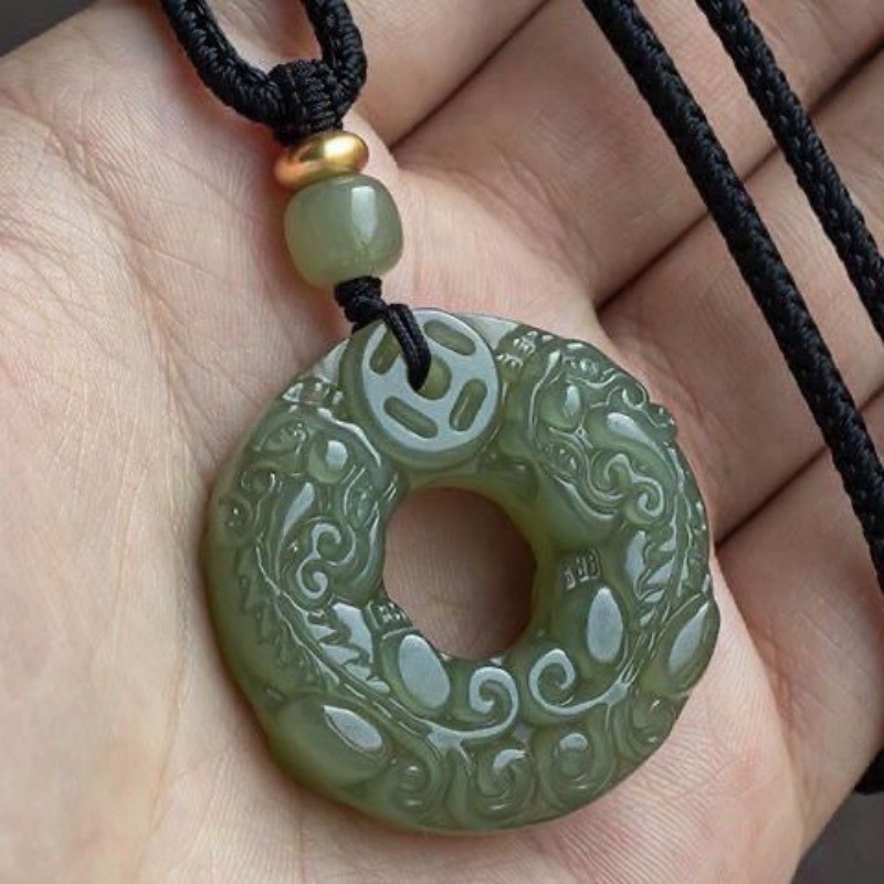Mặt dây chuyền Pixiu với sapphire tự nhiên, thiết kế phong cách dân tộc tinh tế (dây ngẫu nhiên)