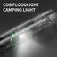 Đèn pin móc khóa METUBE, Đèn pin COB LED Mini siêu sáng, Di động với đèn đỏ & xanh USB Đèn làm việc có thể sạc lại Tìm kiếm đi bộ đường dài