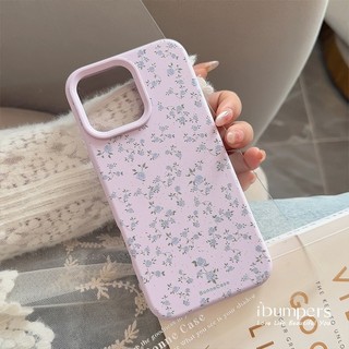 Ibumpers Vỏ Điện Thoại Màu Tím Họa Tiết Hoa Tươi Đơn Giản Cho iPhone 11 12 13 14 15 16 17 Pro Max Ốp Lưng Silicon Lỏng