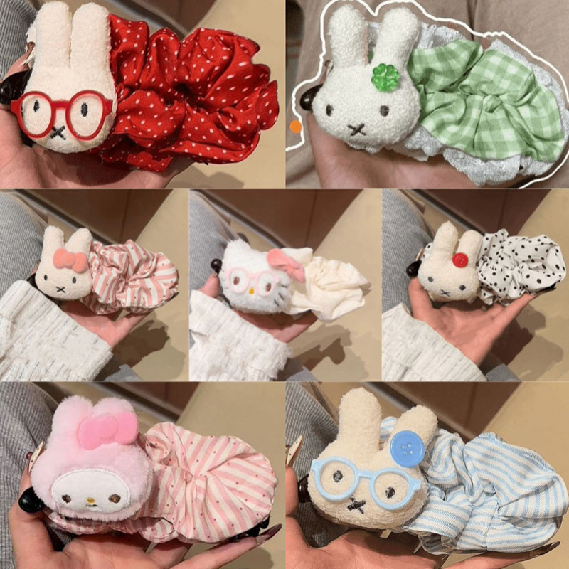 Kẹp tóc thỏ chuột Miffy chấm bi, kích thước lớn - Phụ kiện tóc đáng yêu