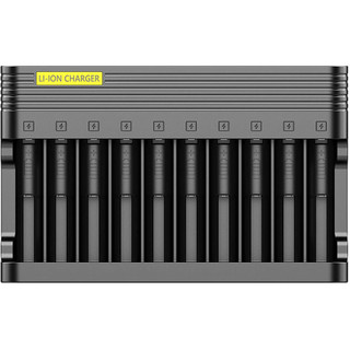Sạc pin 18650 Phiên bản mới 10 khe Thông minh Tự động đảo cực Tự dừng khi đầy 3.7V-4.2V
