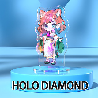 Custom Figure Mini Standee Cartoon Design Anime Game Charm Personalized Desk Model Keychain Gift Clear Acrylic Stand