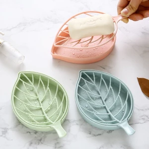 Sáng Tạo Thiết Kế Lá Xà Phòng Đĩa Hai Lớp Lớn Xả Xà Phòng Phòng Phòng Tắm Hộp Xà Phòng