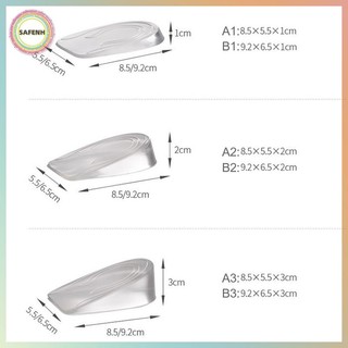 SAFENH 1 Cặp Gel Silicon Tăng Chiều Cao Đế Nâng Gót Chân Đế Giày Bảo Vệ Chăm Sóc Chân Đệm Đàn Hồi Hỗ Trợ Vòm Unisex VN