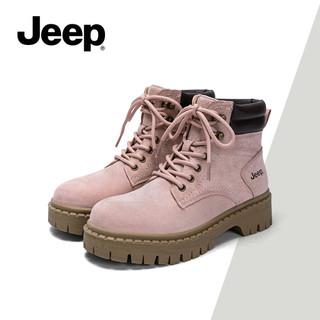 Giày bốt ngắn đế dày JEEP dành cho nữ mùa thu cổ điển Giày bốt Martin cao cấp dành cho nữ