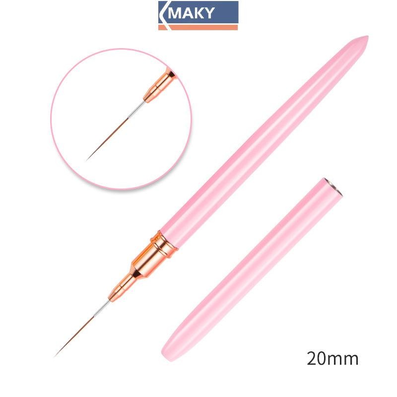 Onetimingcool Nail Liner DIY Vẽ Paing Đường Hoa Sọc Bút 4mm-25mm Tay Cầm Kim Loại Móng Tay Nghệ Thuật Bàn Chải Có Nắp Bàn Chải Móng Tay VN