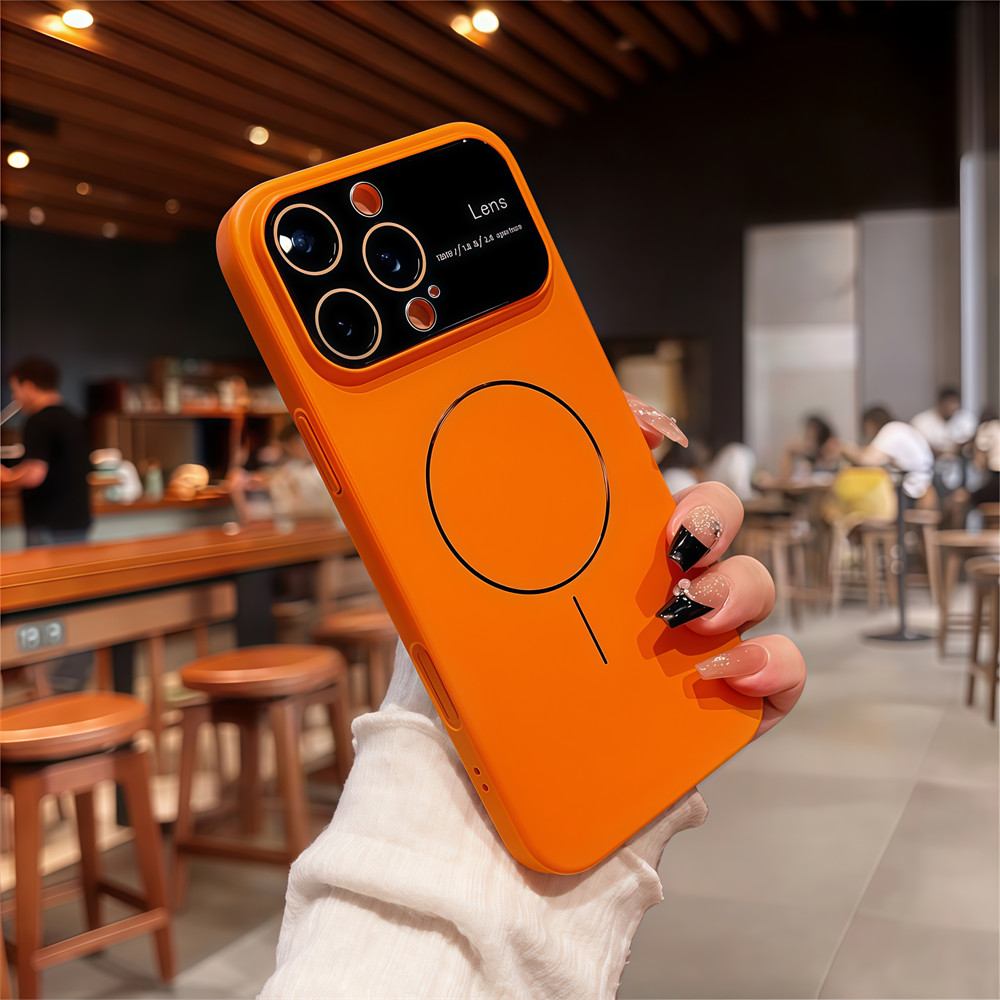 Ốp điện thoại PC từ tính nhẹ cho IPhone 17 Pro Max Air 16 12 13 14 15 Pro Max 16 Plus Bảo vệ ống kính chống rơi Vỏ cứng Vỏ bảo vệ điện thoại