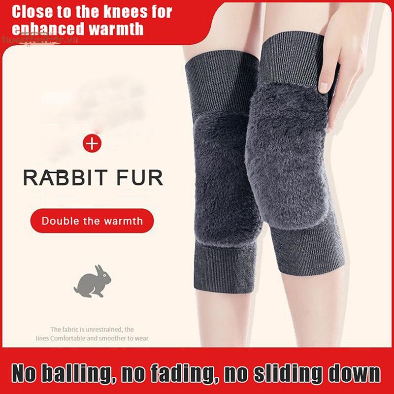 TRTR 1 Cặp Mùa Đông Ấm Áp Đầu Gối Dành Cho Nữ Người Già Chân Lạnh Viêm Khớp Kneepad Hỗ Trợ Đầu Gối Chạy Bảo Vệ Đầu Gối VN