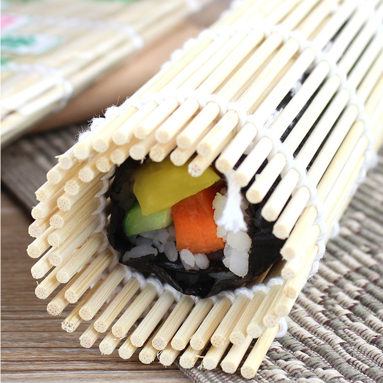 【COD】Mành tre cuộn sushi chuyên nghiệp 21cm, bề mặt nhẵn mịn không làm rách rong biển, phù hợp cho nhà hàng và gia đình