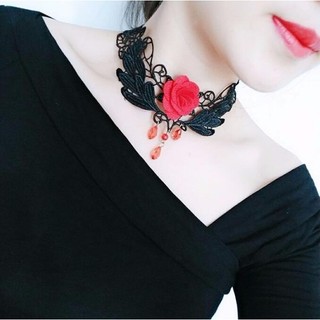 Ren choker Vòng Cổ Phong Cách Cung Điện Cô Gái Nóng Vòng Cổ Gothic Cổ Retro Phong Cách Tối Xương Đòn Dây Xích FNAF