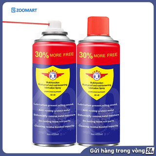 Chai xịt chống rỉ bôi trơn 450ml, bảo vệ linh kiện kim loại, kéo dài tuổi thọ sử dụng