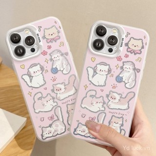 Cat Music Đơn Giản Dễ Thương Thời Trang Hợp Thời Trang Ốp Lưng Điện Thoại Thích Hợp Cho iPhone 17promax 14pro 13pro max 15plus 16 11pro 17air 15 13pro Ốp Chống Sốc