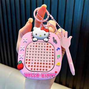 Móc khóa , Sanrio với mặt dây chuyền bảng vẽ bóng thép, trang trí treo vui nhộn cho trẻ em