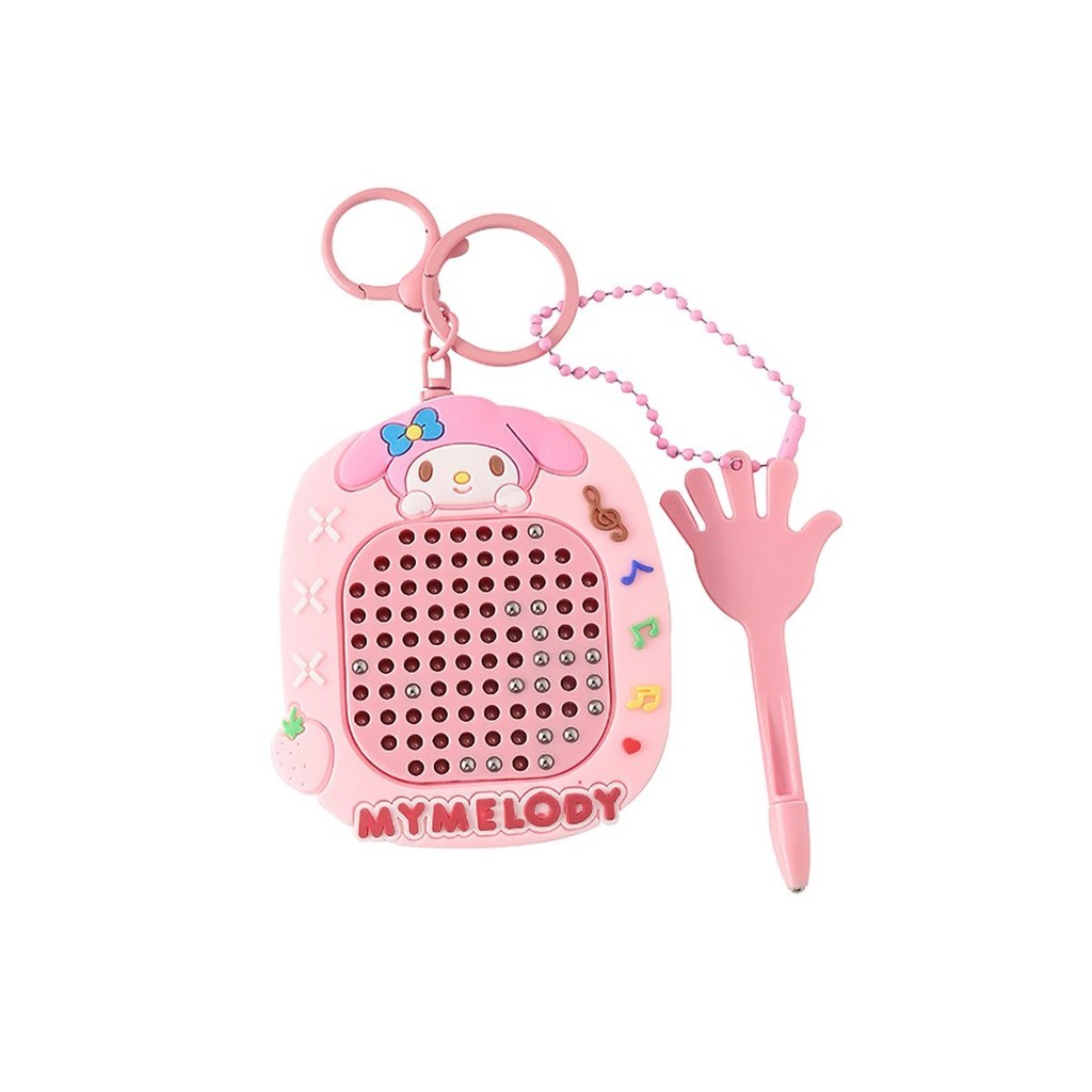 Móc khóa , Sanrio với mặt dây chuyền bảng vẽ bóng thép, trang trí treo vui nhộn cho trẻ em