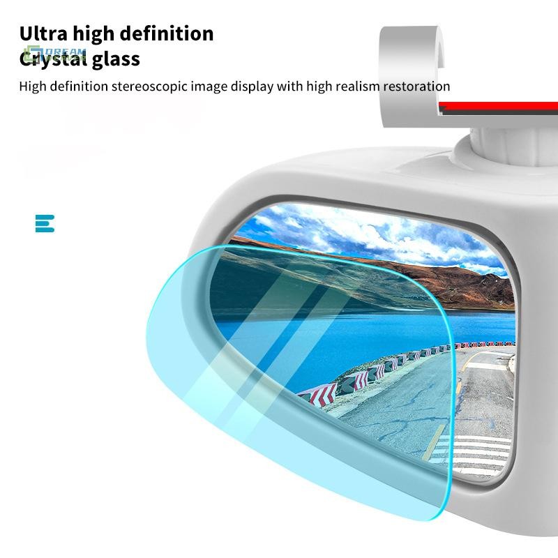 [Dream] 1 cặp gương chiếu hậu góc rộng 360° cho ô tô, hai mặt điều chỉnh, phụ trợ bánh trước