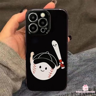 Ốp Lăng Cho Iphone 15 11 16 13 14 12 Pro Max 16 15 Plus XS Phim Hoạt Hình Ngộ nghĩnh Bóng Chày Bé Trai Sang Trọng Bề Mặt Bóng Mềm