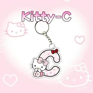 Dây Chuyền Chìa Khóa Ba Lô Bảng Chữ Cái Mèo Kitty, Chất Liệu Acrylic, Giá Trị Ca