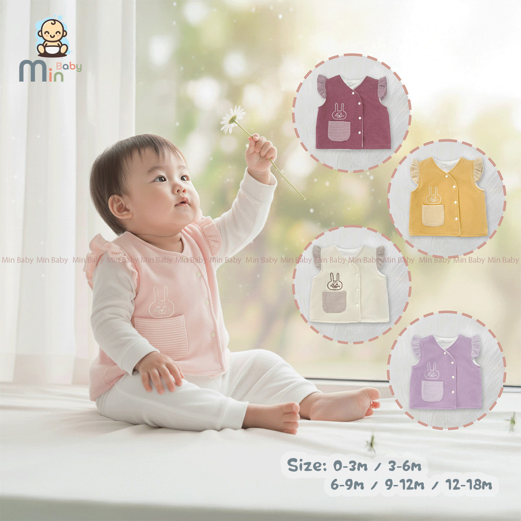 Gile Nỉ Bông 2 Lớp Bé Gái Mềm Nhẹ Siêu Ấm Áp - Hàng Chính Hãng MIN0464