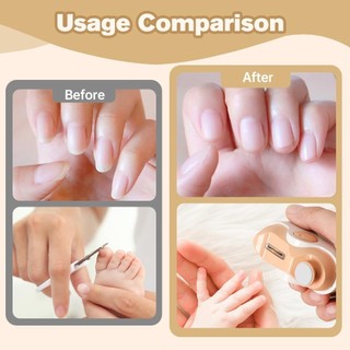 Máy cắt móng tay tự động đánh bóng bằng điện 3 trong 1 Máy cắt móng tay có thể sạc lại với đèn LED Loại C Sạc có thể điều chỉnh tốc độ Máy cắt móng tay di động cho người cao tuổi thép không gỉ