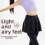 Váy ngắn PYCOU Yoga, Váy tập thể dục quấn khô nhanh bằng lụa băng, Rèm tập thể dục thông thường chống rò rỉ một mảnh dành cho nữ