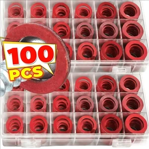 100 Cái / hộp - Nhôm Xả Dầu Cắm Nghiền Máy Giặt Các Loại Bộ Tự Động Động Cơ Chảo Phẳng Gioăng Niêm Phong Nhẫn Phần Cứng Phụ Kiện Thay Thế