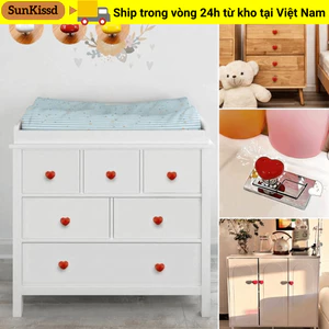 Nút xả bồn cầu SUNKISSD, Nút bồn cầu hình trái tim bằng nhựa đa năng, Tay cầm nội thất tiết kiệm nhân công sáng tạo Nhà vệ sinh