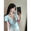 Khâu ren nữ hai mảnh giả cổ chữ v tay ngắn rò rỉ Ngực Filigree-Thiết kế hàng đầu tạo cảm giác sang trọng thuần khiết