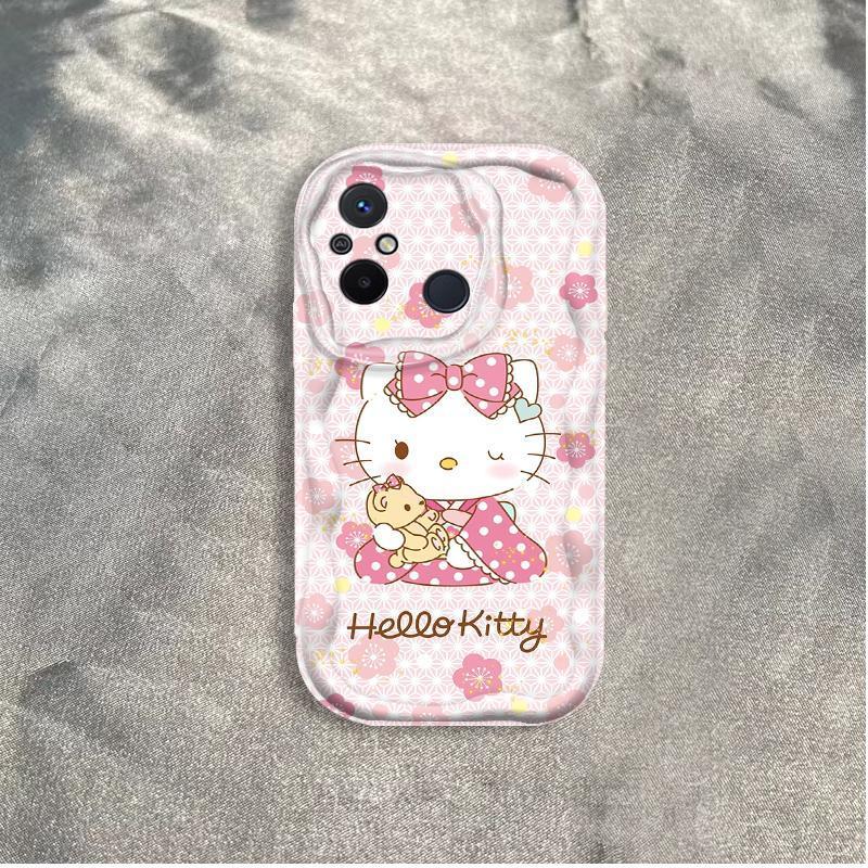 Vỏ Silicon Hoạt Hình Cho Redmi 12C POCO C55 Phụ Kiện 3D Vỏ Điện Thoại Mềm TPU Kitty Sinh Viên Chống Sốc Ốp Lưng