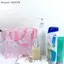{AKIN} Hộp đựng mỹ phẩm trong suốt có thiết kế hoa ngọt ngào Túi trang điểm trong suốt dành cho nữ để sử dụng hàng ngày hoặc du lịch {a}